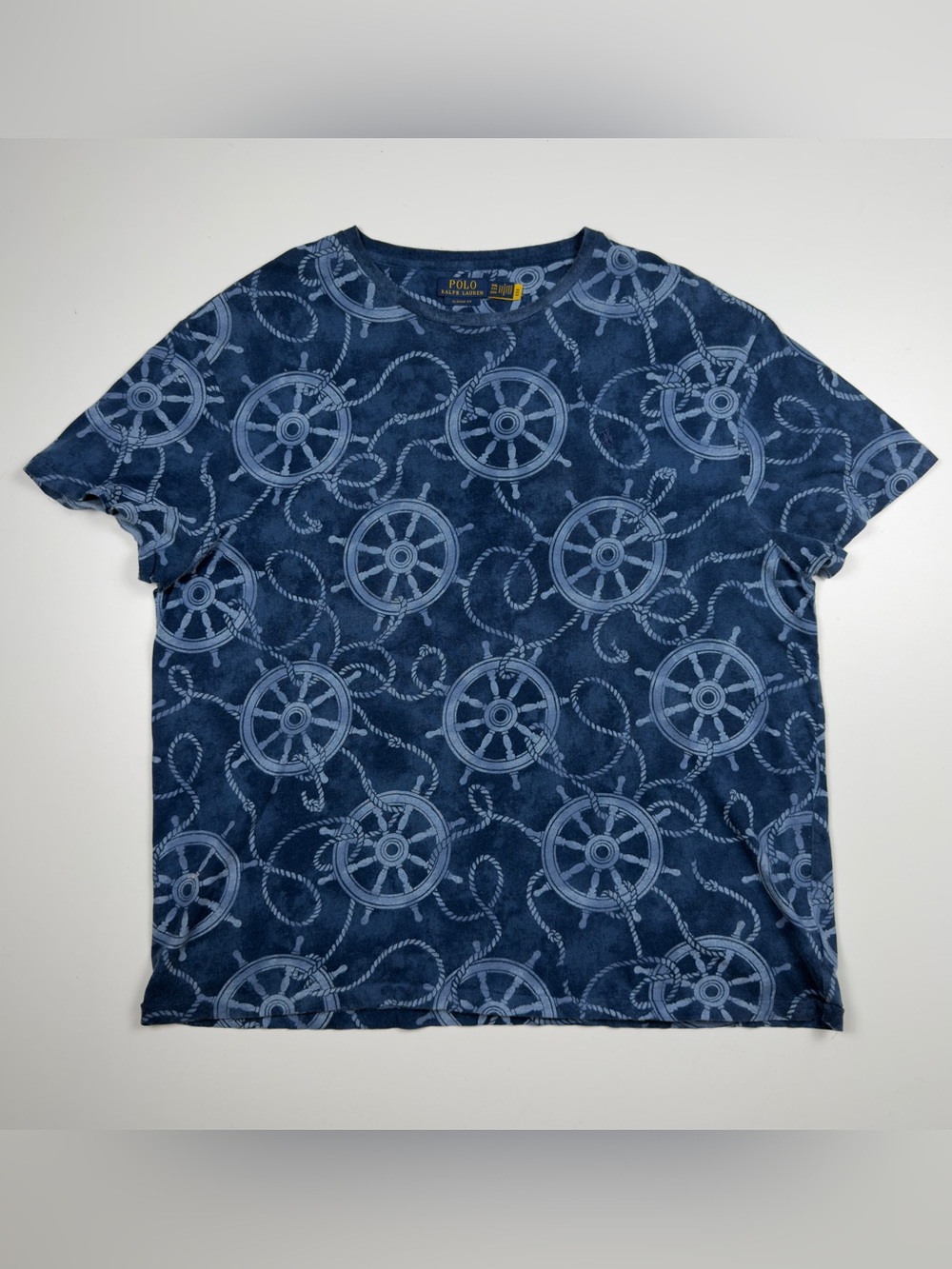 Polo Ralph Lauren Nautical Ship Wheel Short Sleeve T-Shirt Mens XXL Blue
